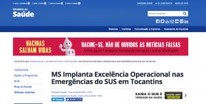 MS Implanta Excelência Operacional nas Emergências do SUS em Tocantins