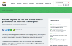 Hospital Regional de São José otimiza fluxo de permanência de pacientes na Emergência
