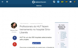 Profissionais do HUT fazem treinamento no hospital Sírio-Libanês